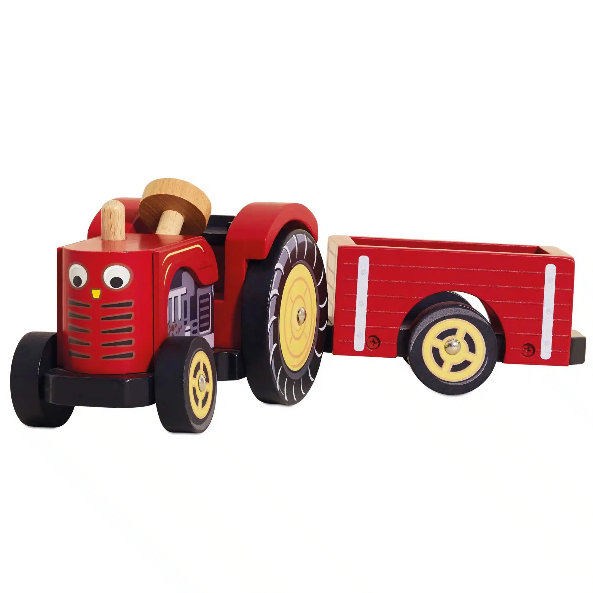 Le Toy Van Crveni drveni traktor sa prikolicom Bertie - Image 2