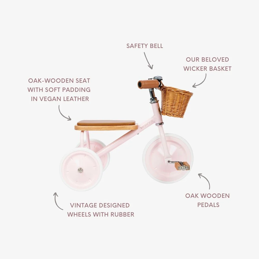 Banwood Tricikl Vintage Pink - Image 3