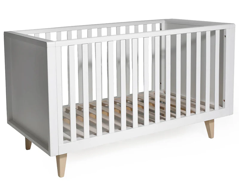 Troll Nursery dječiji krevetić / krevet - Scandy 140x70cm - White/Natural Legs - Image 6