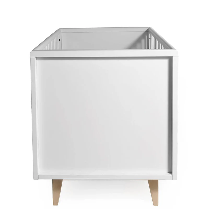 Troll Nursery dječiji krevetić / krevet - Scandy 140x70cm - White/Natural Legs - Image 7