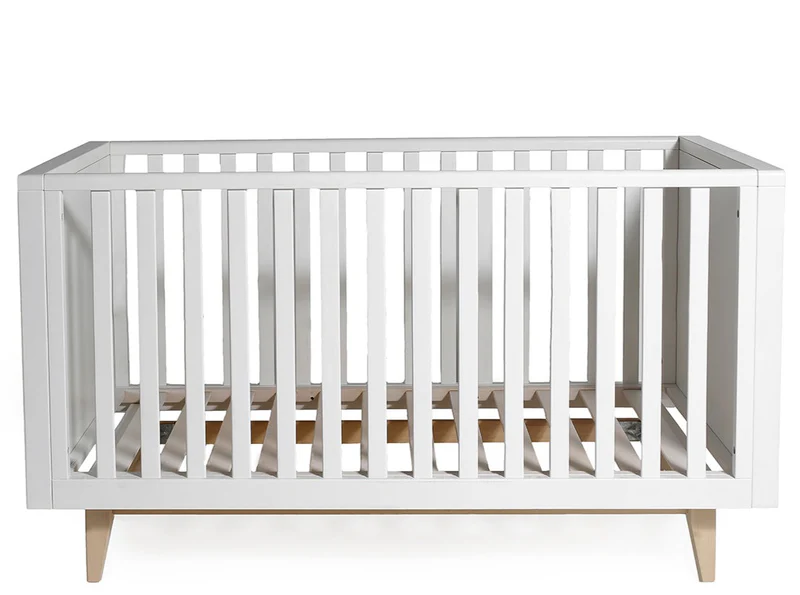 Troll Nursery dječiji krevetić / krevet - Scandy 140x70cm - White/Natural Legs - Image 4