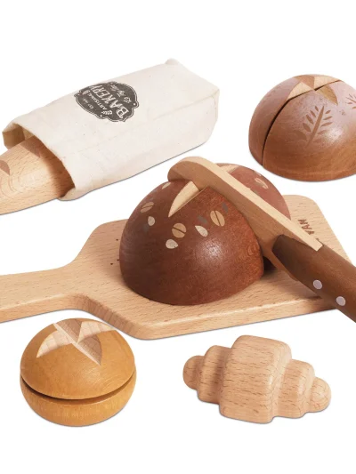 Le Toy Van Set drvena daska i pekarska peciva za rezanje