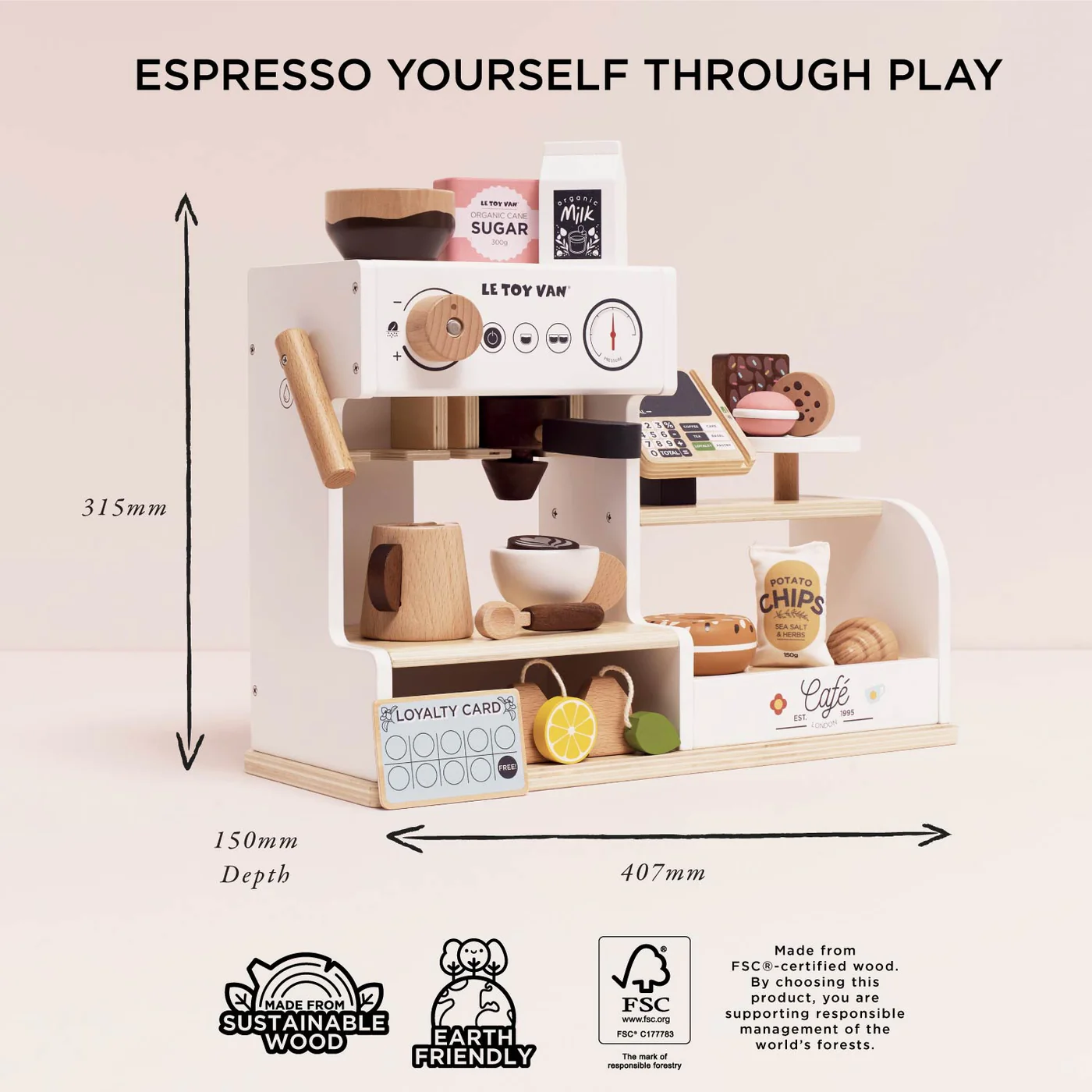 Le Toy Van Set Barista café shop - Image 7