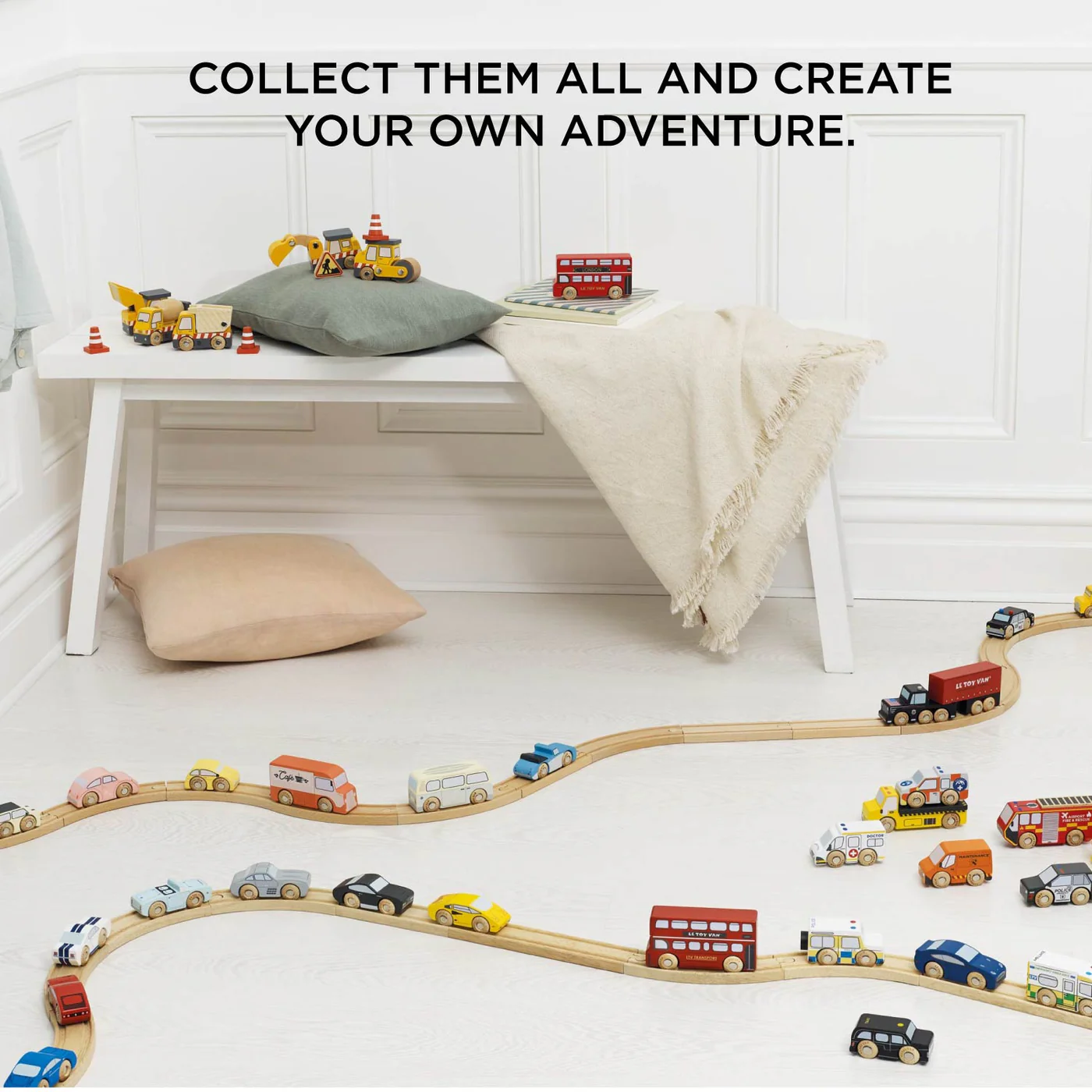 Le Toy Van Set drevenih kamina Trailer Truck - Image 5
