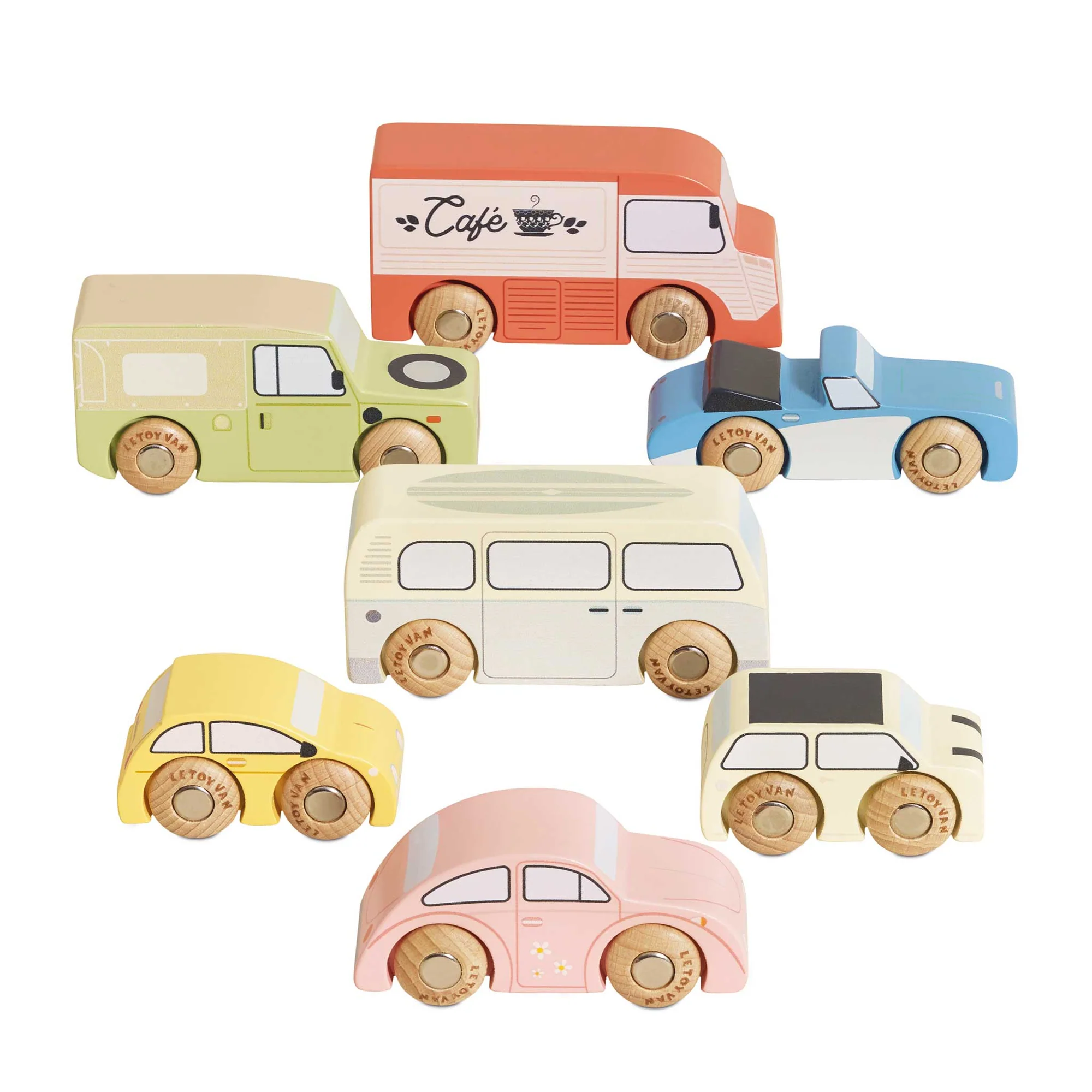 Le Toy Van Set drvenih autića - Vintage