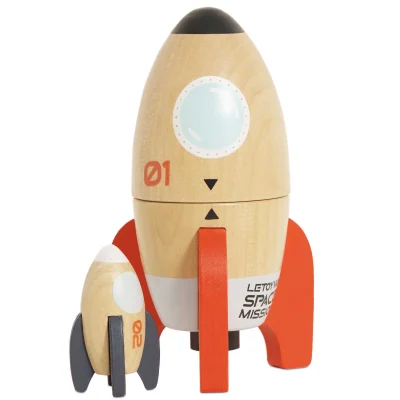 Le Toy Van Drveni set raketa – Svemirska misija