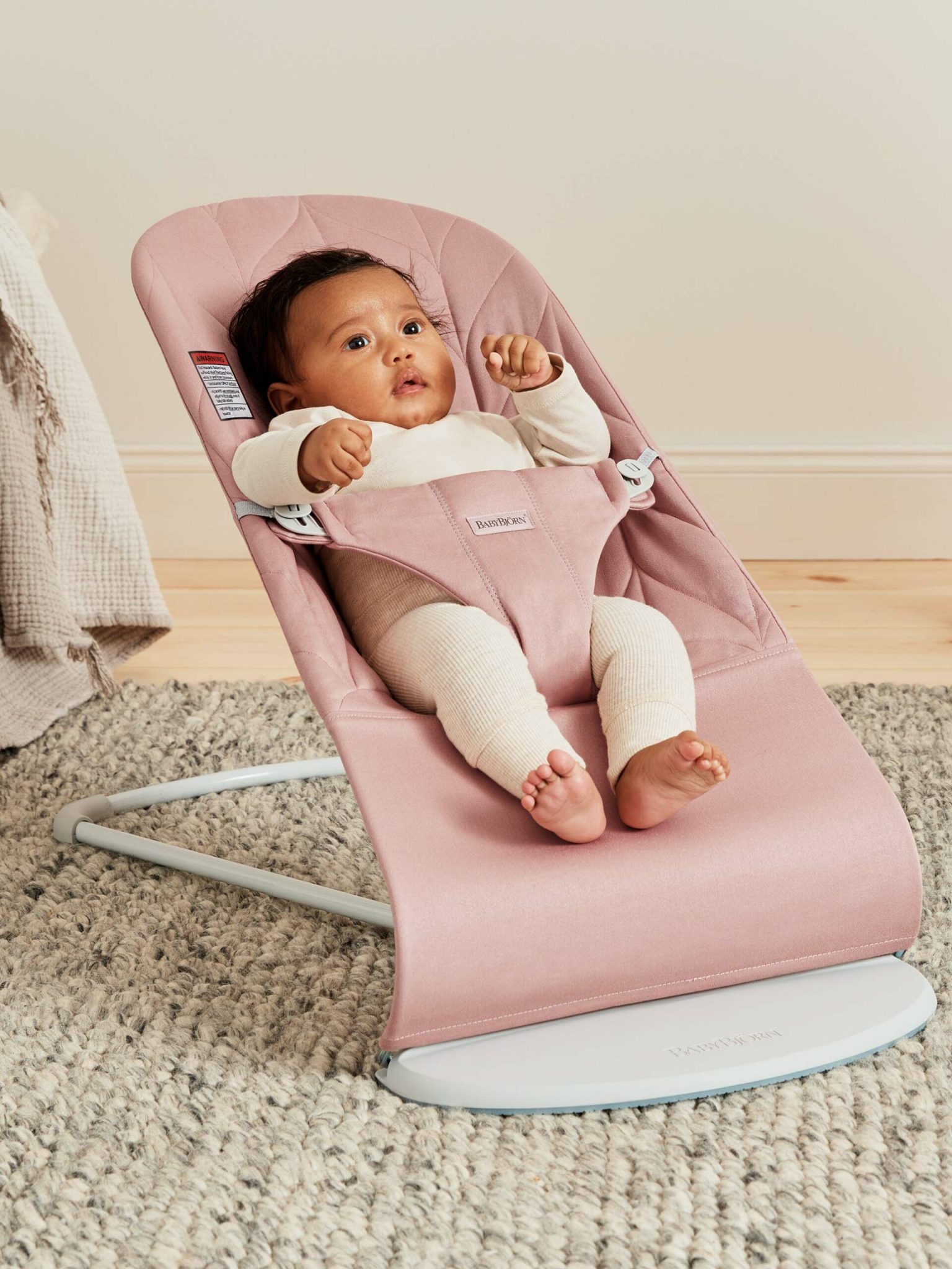 BabyBjörn Ležaljka za bebe Bliss Petal quilt, Dusty Pink, Woven - Image 2