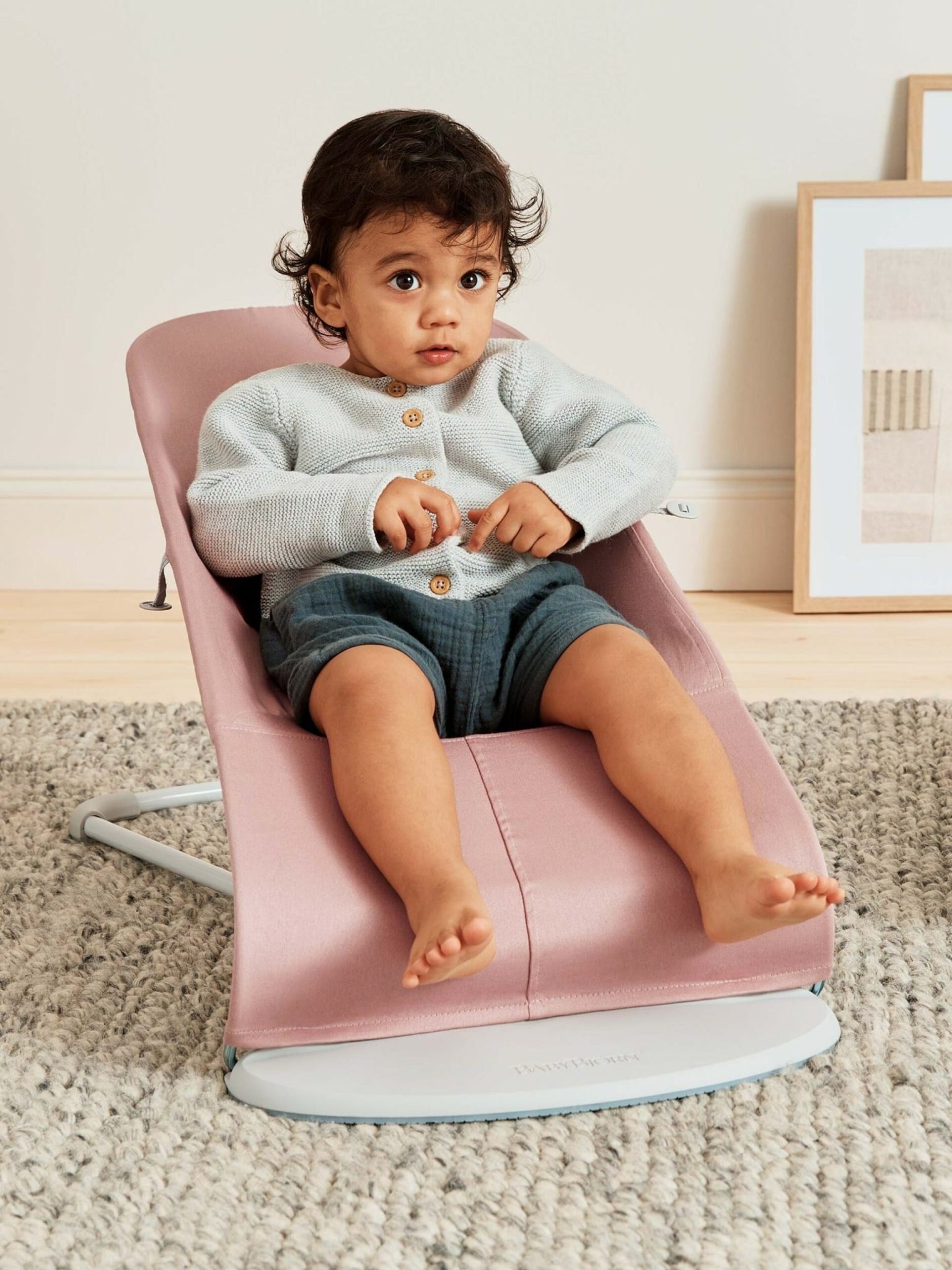 BabyBjörn Ležaljka za bebe Bliss Petal quilt, Dusty Pink, Woven - Image 5