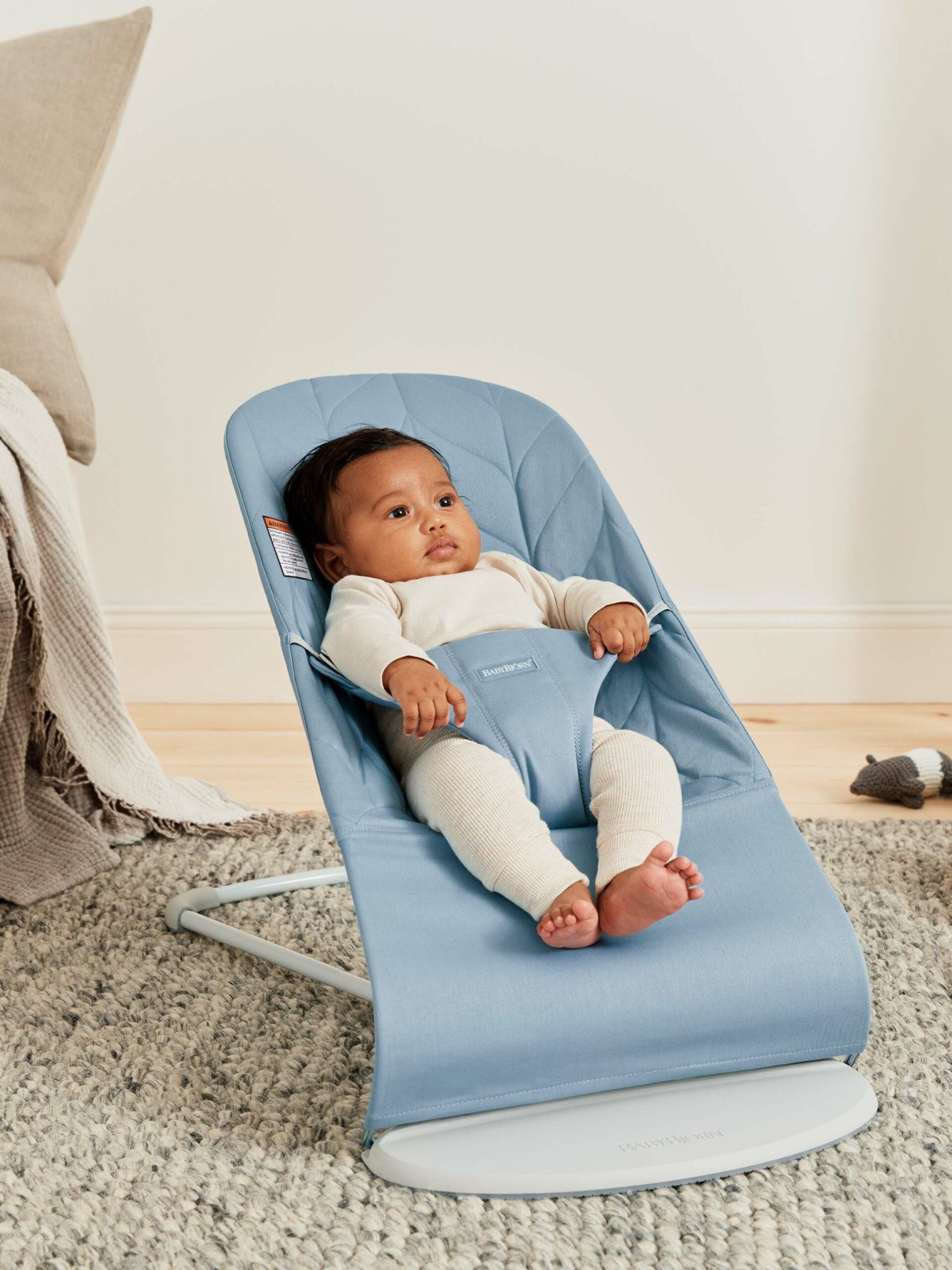 BabyBjörn Ležaljka za bebe Bliss Petal quilt, Blue, Woven - Image 4