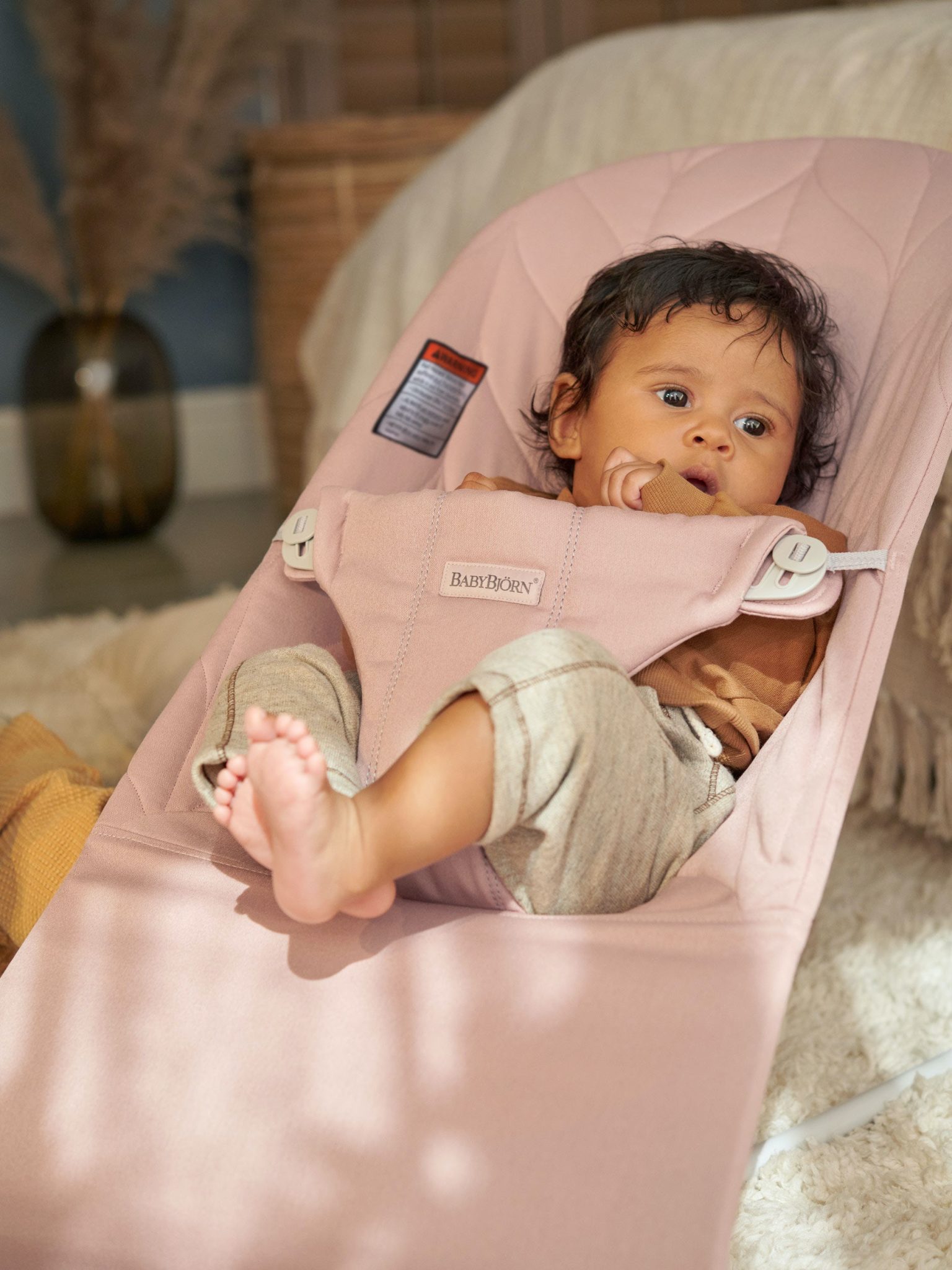 BabyBjörn Ležaljka za bebe Bliss Petal quilt, Dusty Pink, Woven - Image 12