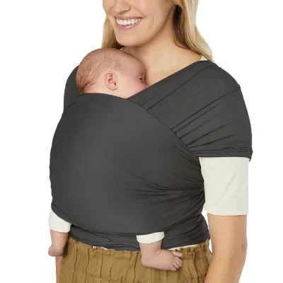 Ergobaby Aura marama, Sustainable Knit - Soft Black (0-12 mj.)