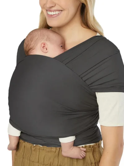 Ergobaby Aura marama, Sustainable Knit - Soft Black (0-12 mj.)