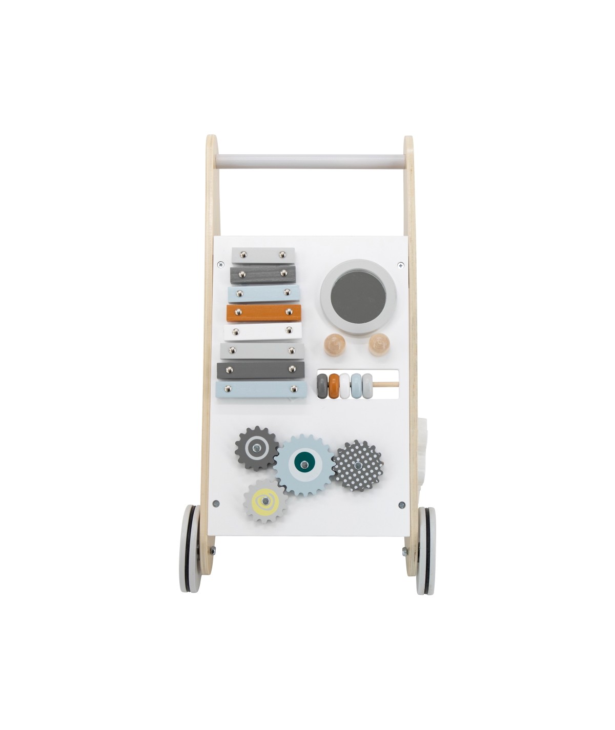 Tryco Drvena aktivnosna guralica sa Montessori tablom White - Image 3
