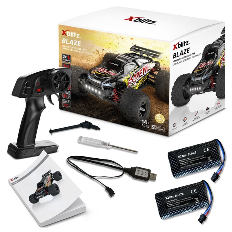 Xblitz Blaze Ekstremno brzi terenski auto 4×4 s LED svjetlima na daljinsko upravljanje, 1:18 - Image 4