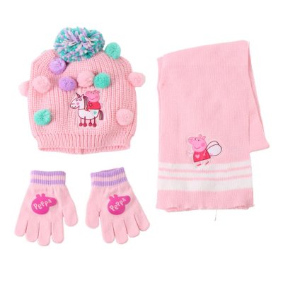Cerdá Peppa Pig zimski set od 3 dijela sa šalom