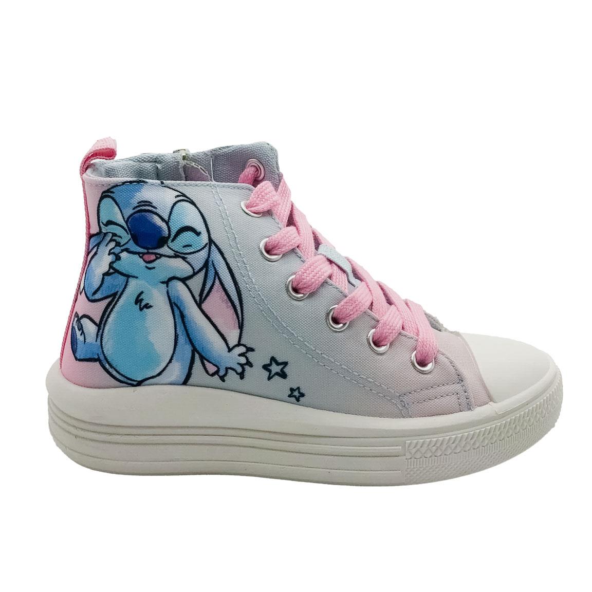Cerdá Stitch visoke platnene dječije patike s PVC đonom