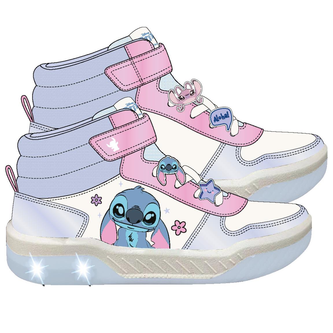 Cerdá Stitch visoke dječije patike s PVC đonom i svjetlima
