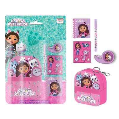 Cerdá Gabby's Dollhouse set školskog pribora u mini ruksaku