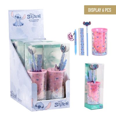 Cerdá Stitch set školskog pribora s držačem za olovke
