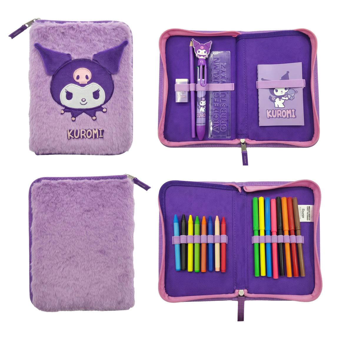 Cerdá Hello Kitty Kuromi opremljena pernica s 2 pretinca
