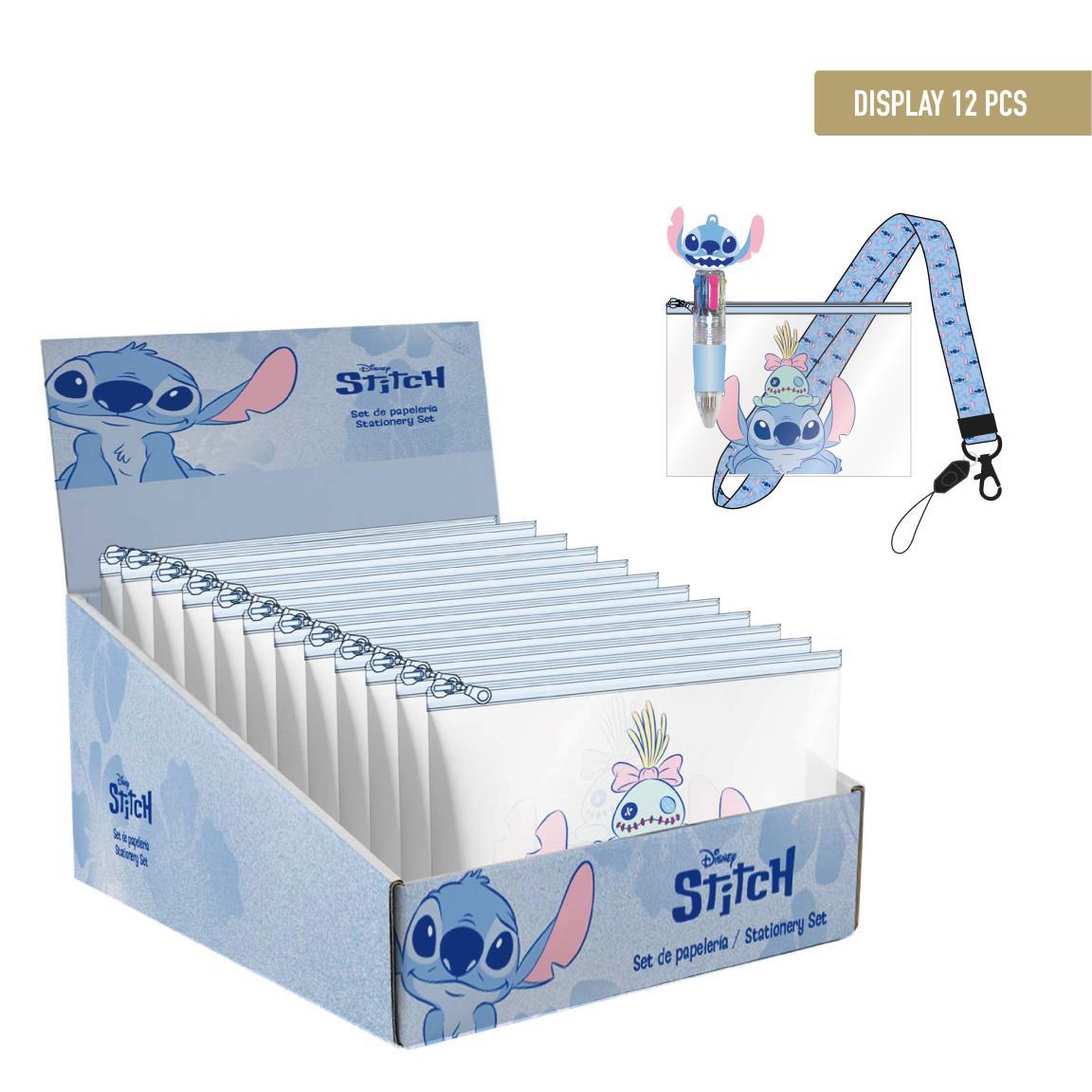 Cerdá Stitch set školskog pribora s privjeskom