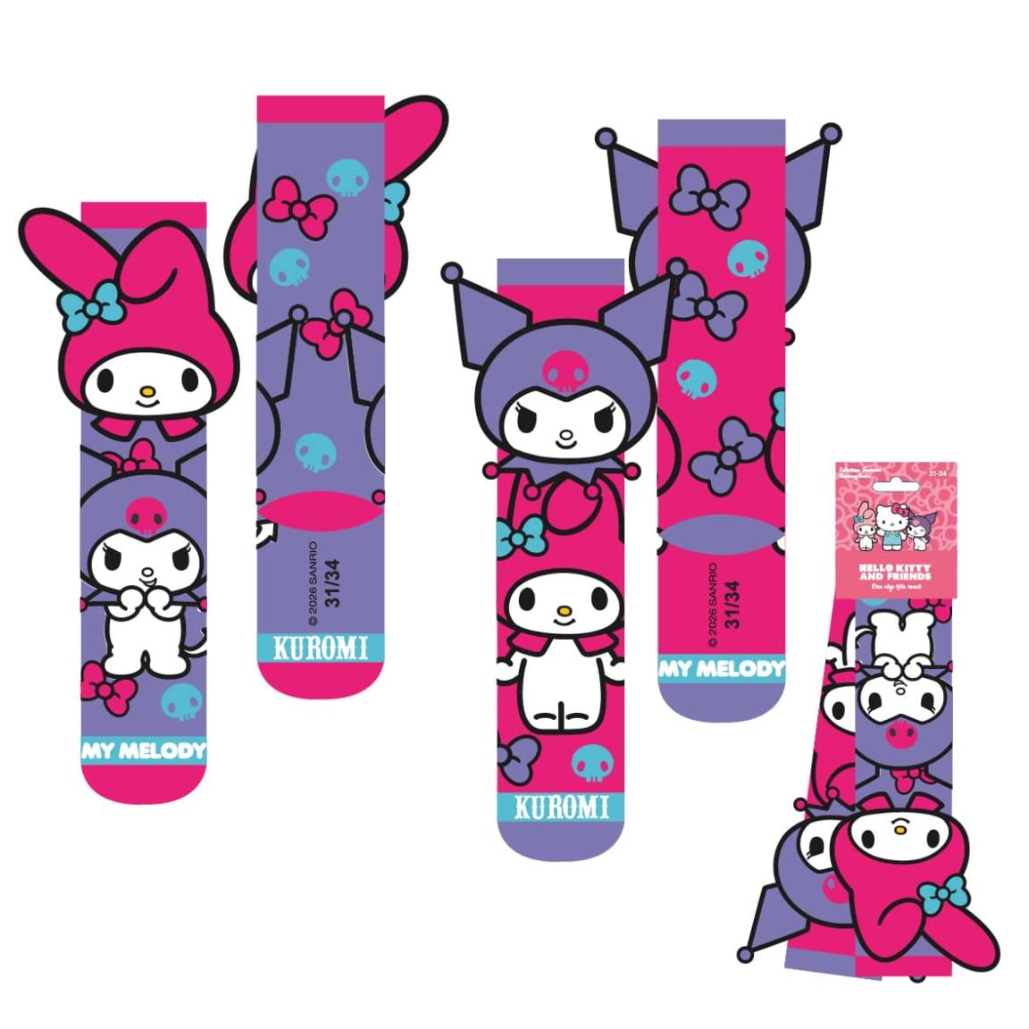 Cerdá Hello Kitty Kuromi dječije čarape s aplikacijama